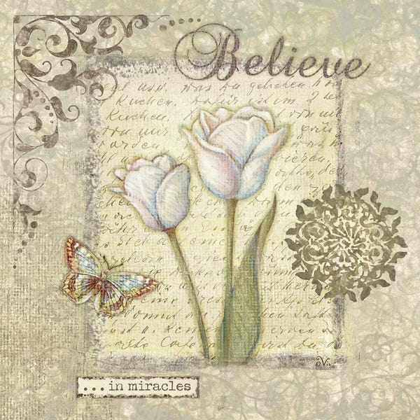 Butterflies and Flowers: Word III Believe by Viv Eisner