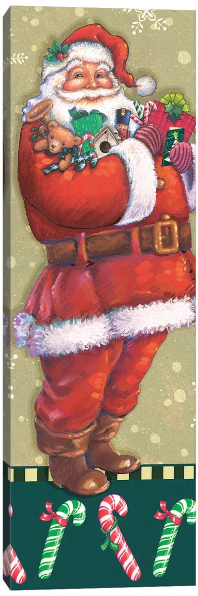 Classic Santa Collection B Canvas Art Print - Vintage Christmas Décor