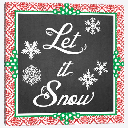 Let It Snow II Canvas Print #VES122} by June Erica Vess Art Print