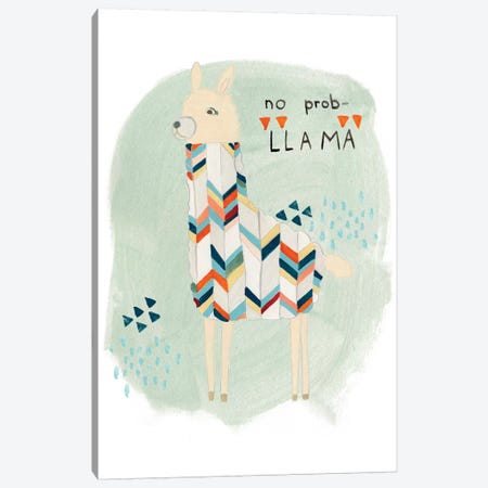 Llama Squad I Canvas Print #VES129} by June Erica Vess Canvas Print