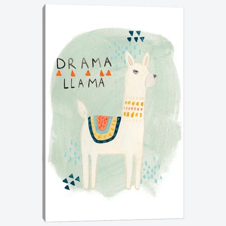 Llama Squad II Canvas Print #VES130} by June Erica Vess Canvas Artwork