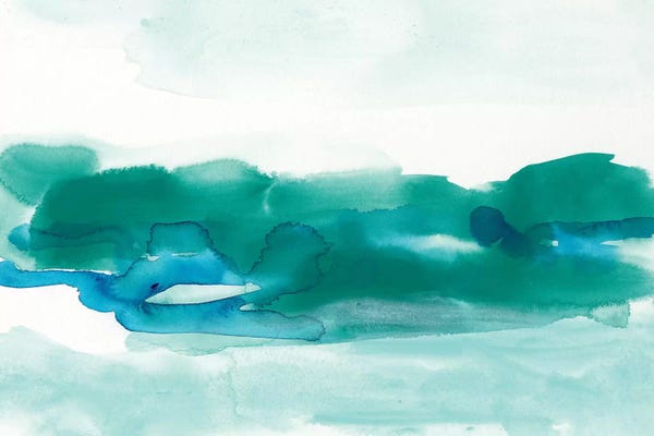 Teal Abstract Art: Teal Coast I by June Erica Vess