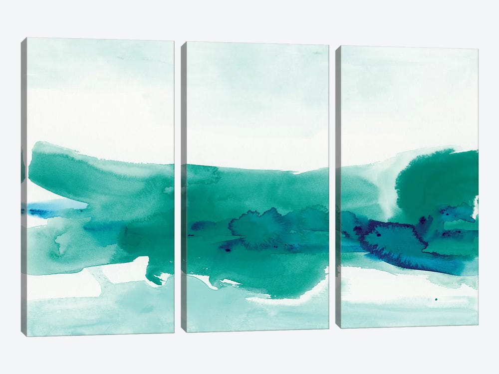 Teal Coast II by June Erica Vess 3-piece Canvas Artwork