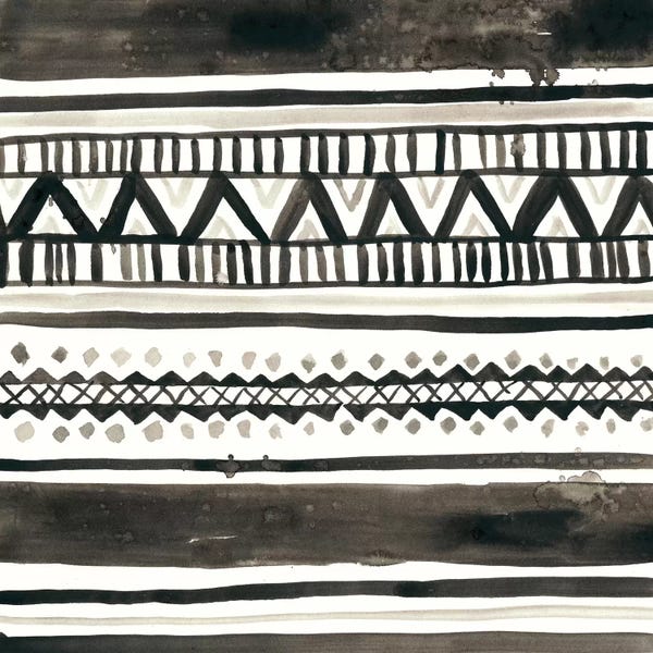 Black & White Patterns: Tribal Echo I by June Erica Vess