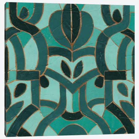 Turquoise Mosaic I Canvas Print #VES189} by June Erica Vess Canvas Art Print