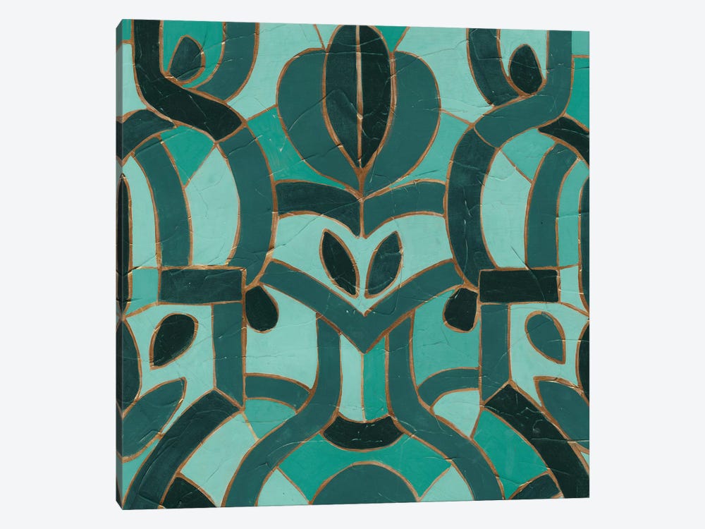 Turquoise Mosaic I by June Erica Vess 1-piece Canvas Wall Art