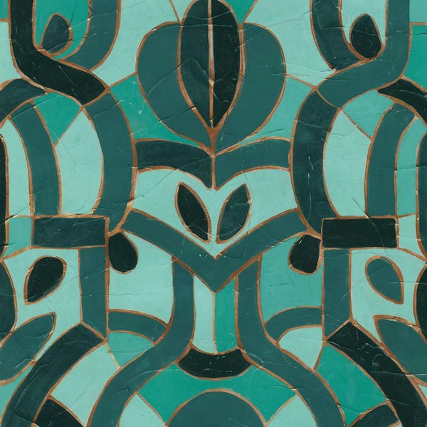 Middle Eastern Décor: Turquoise Mosaic I by June Erica Vess