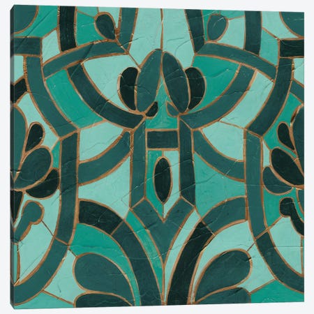 Turquoise Mosaic II Canvas Print #VES190} by June Erica Vess Canvas Artwork