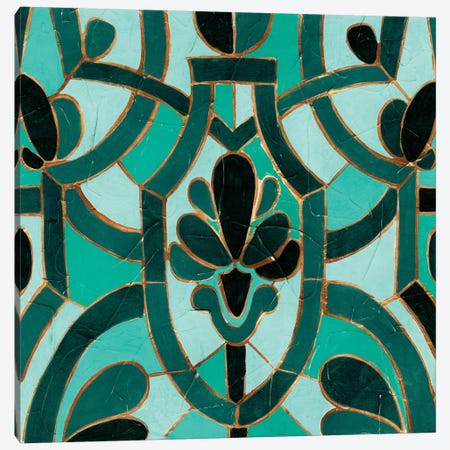 Turquoise Mosaic III Canvas Print #VES191} by June Erica Vess Canvas Wall Art