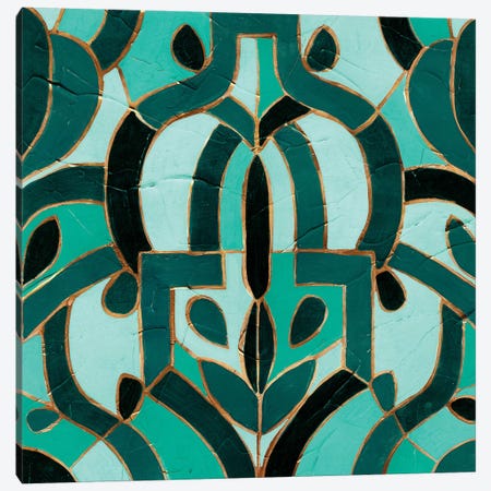 Turquoise Mosaic IV Canvas Print #VES192} by June Erica Vess Canvas Artwork