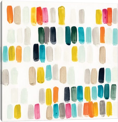 Bright Swatches I Canvas Art Print - Abstract Shapes & Patterns