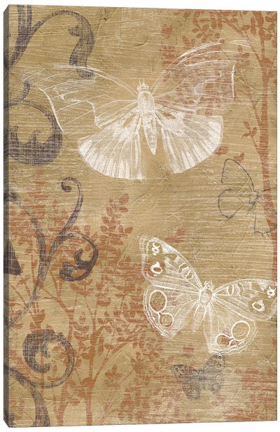 Butterfly Forest I Canvas Art Print - Tan Art