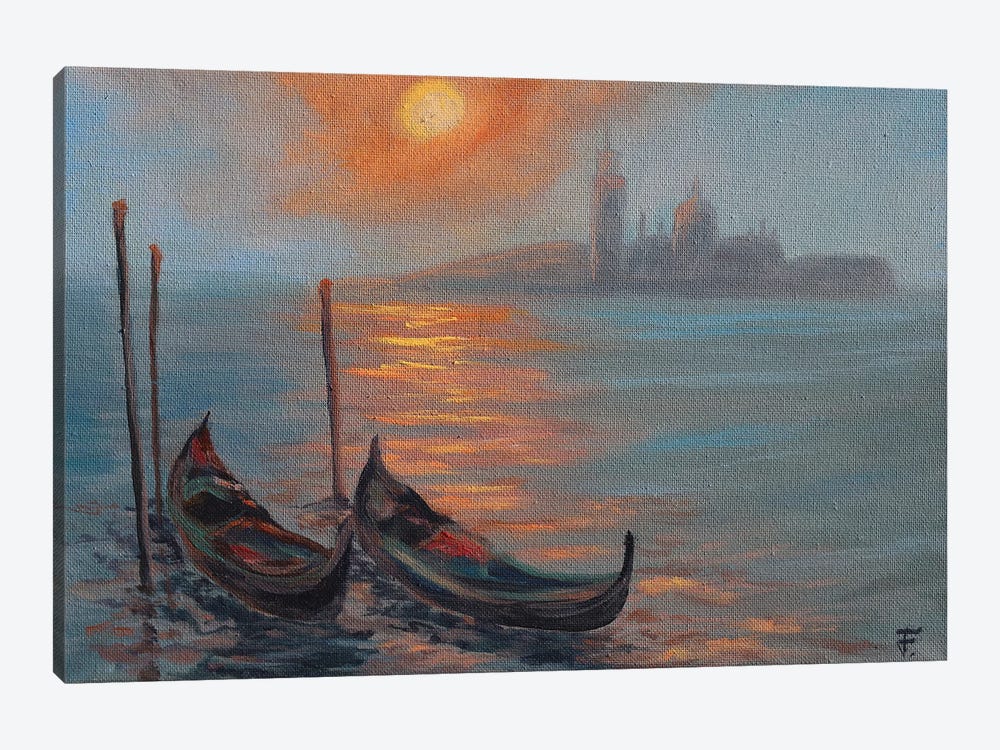 Two Gondolas by Viktoriya Filipchenko 1-piece Canvas Print