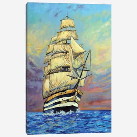 Amerigo Vespucci Ship Canvas Print #VFP108} by Viktoriya Filipchenko Canvas Art Print