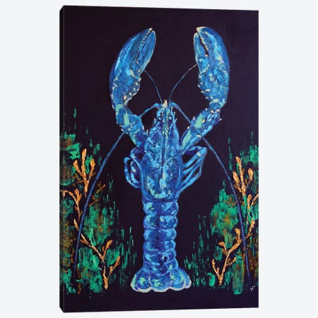 Lobster Blue Canvas Print #VFP119} by Viktoriya Filipchenko Canvas Artwork