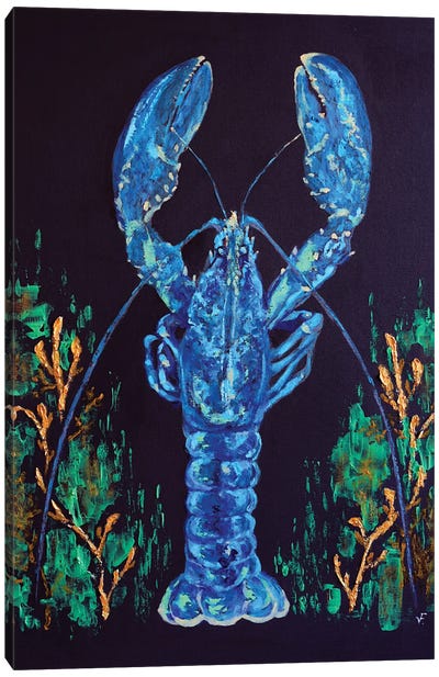 Lobster Blue Canvas Art Print - Lobster Art