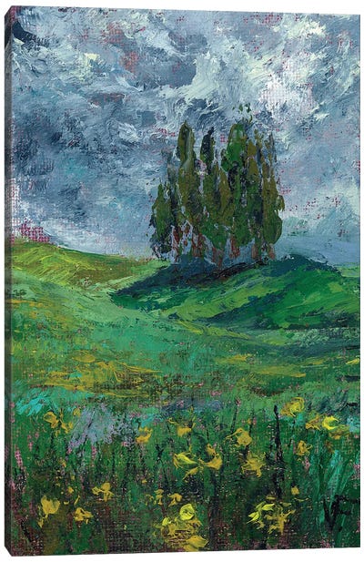Tuscany Cypress Hills Canvas Art Print - Mediterranean Décor