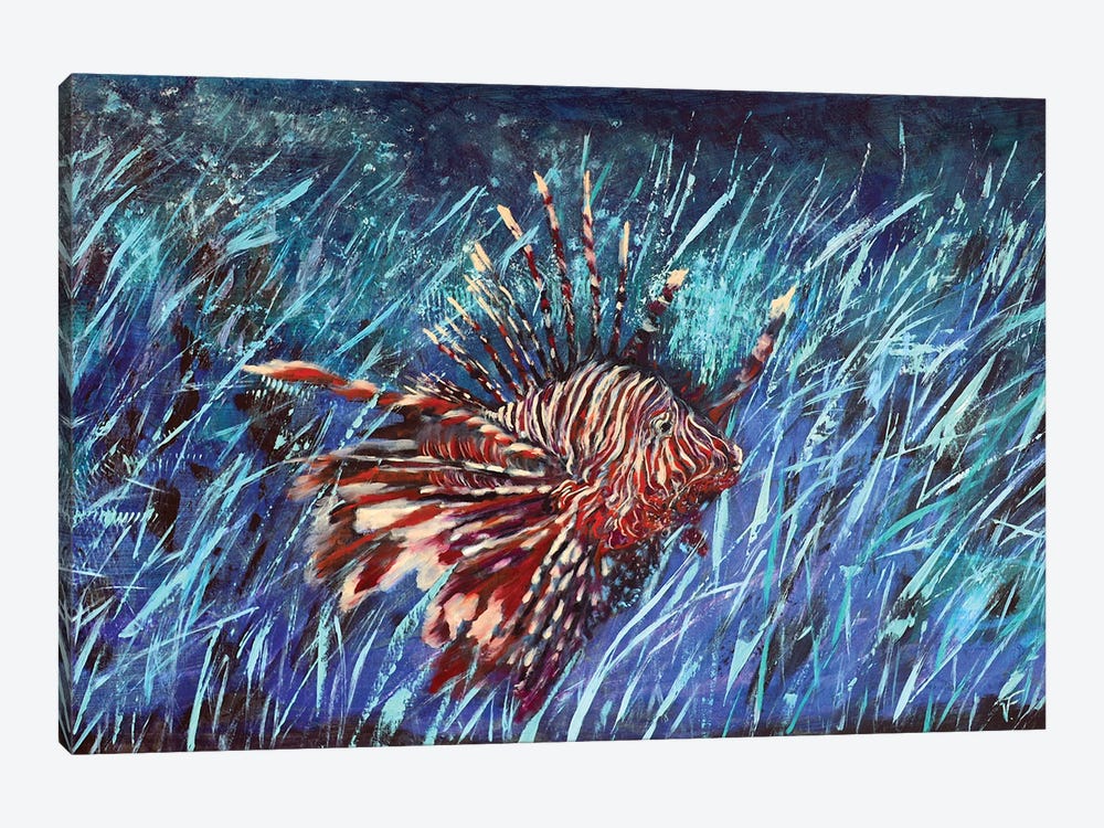 Lionfish On Sea Bottom by Viktoriya Filipchenko 1-piece Art Print