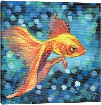 Goldfish II Canvas Art Print - Goldfish Art