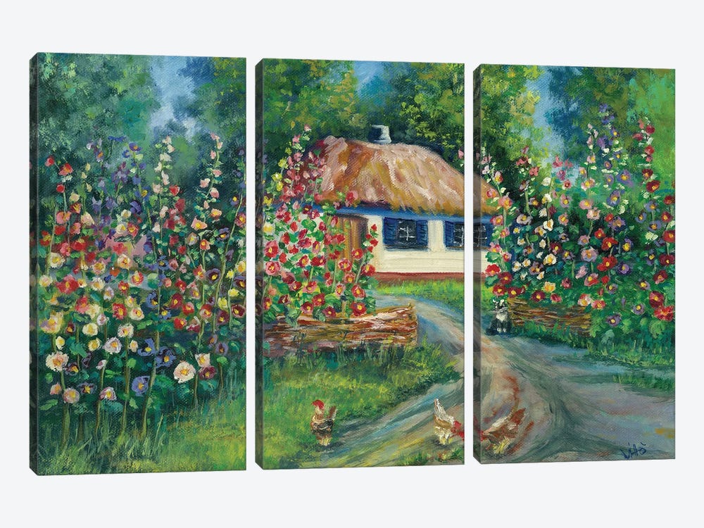 Rural House by Viktoriya Filipchenko 3-piece Canvas Art Print