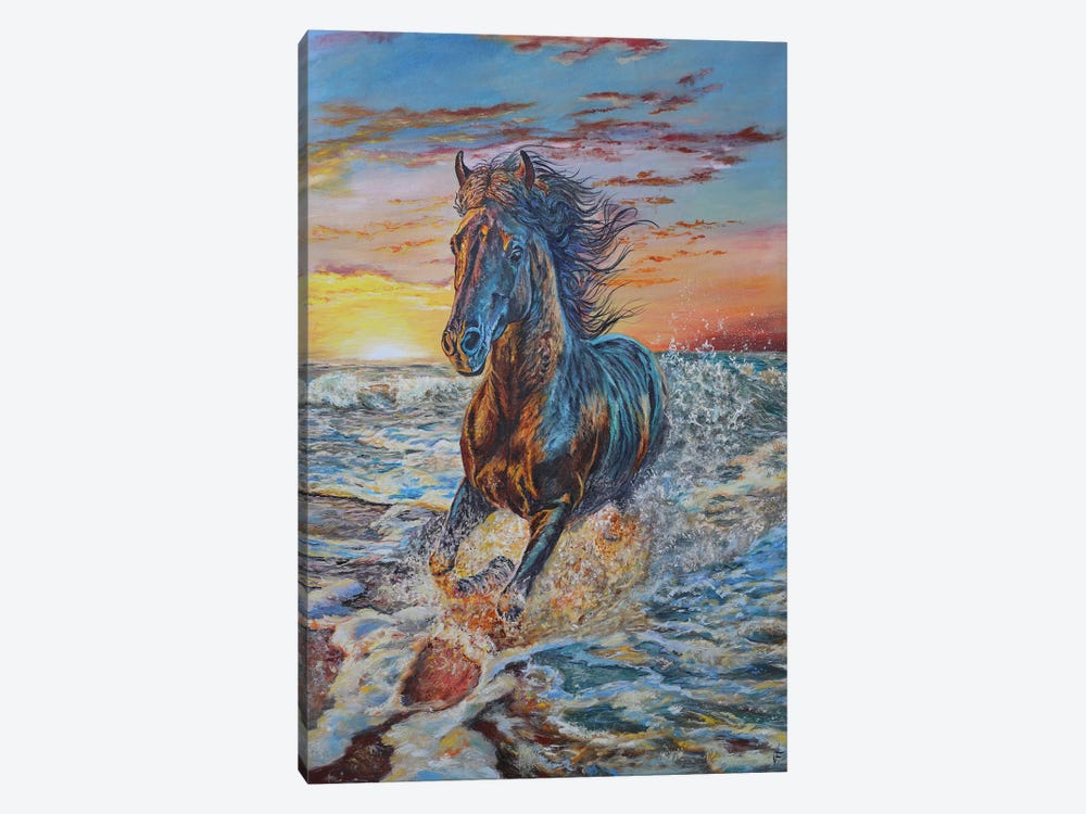 Running Horse by Viktoriya Filipchenko 1-piece Art Print