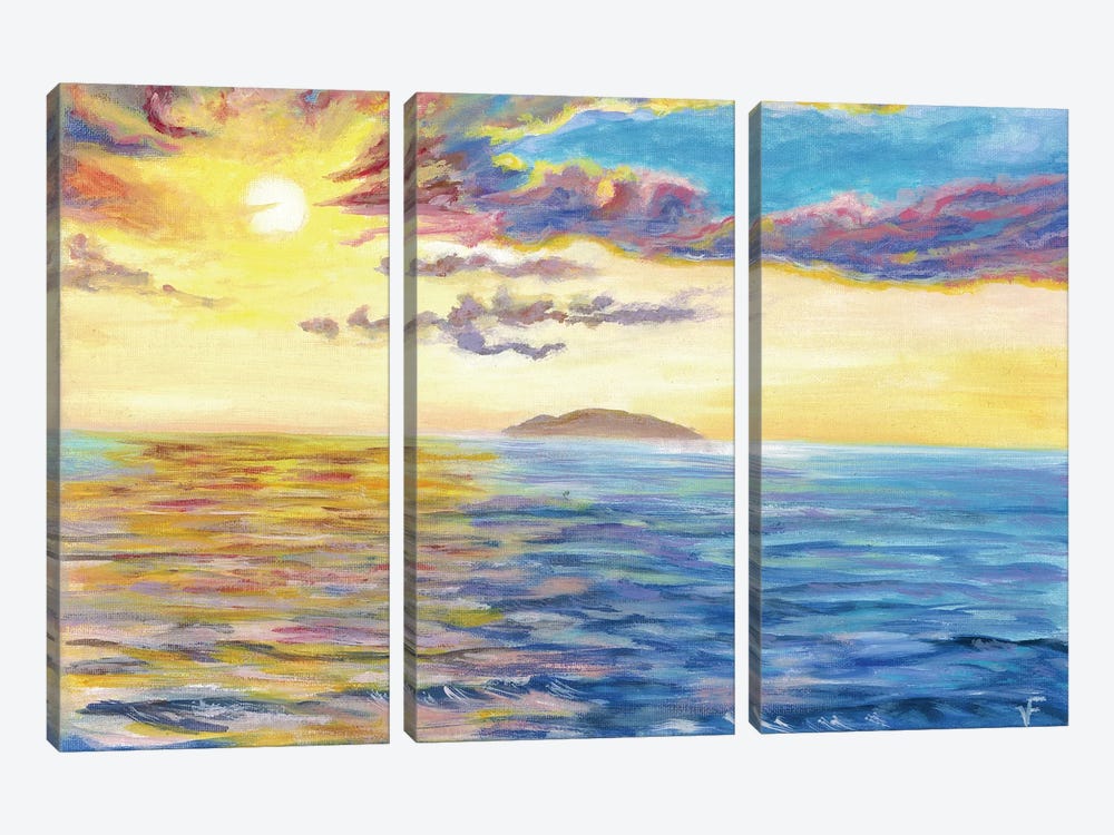 Warm Sunset by Viktoriya Filipchenko 3-piece Canvas Wall Art