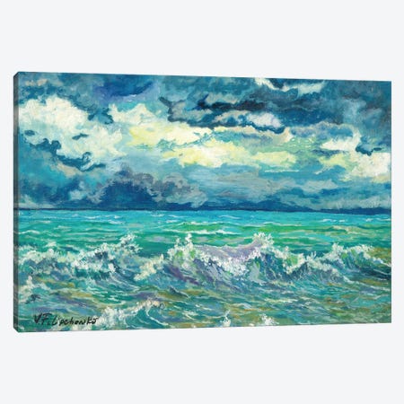 The Stormy Sea Canvas Print #VFP19} by Viktoriya Filipchenko Canvas Artwork