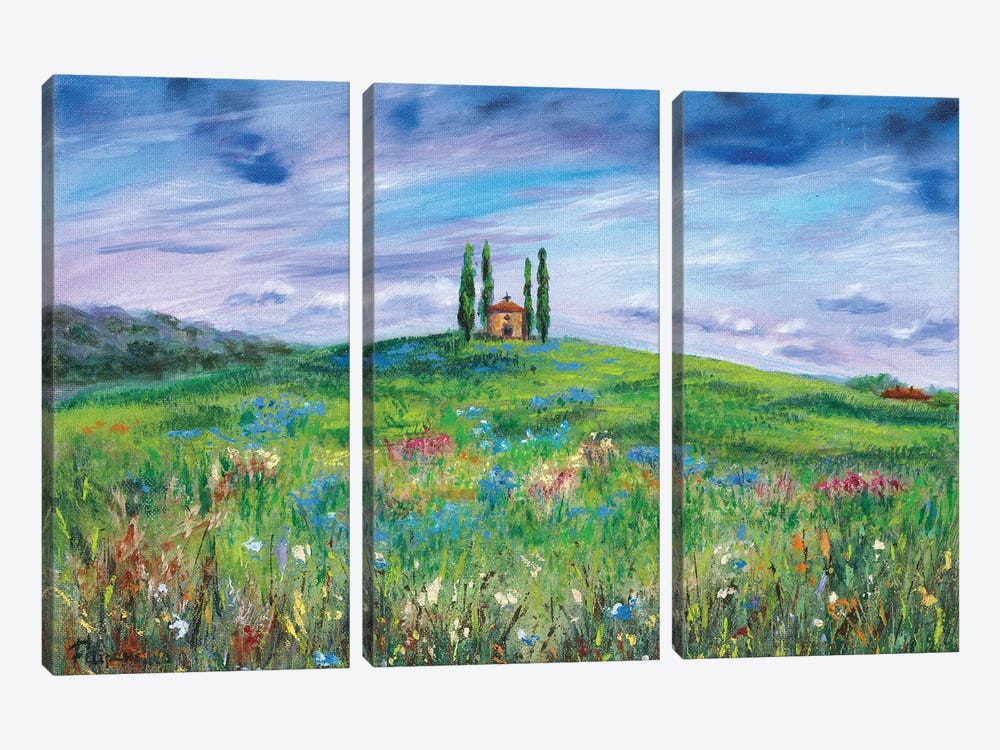 Tuscany Meadow by Viktoriya Filipchenko 3-piece Canvas Art