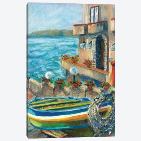 Italian Boat Canvas Print #VFP22} by Viktoriya Filipchenko Canvas Print