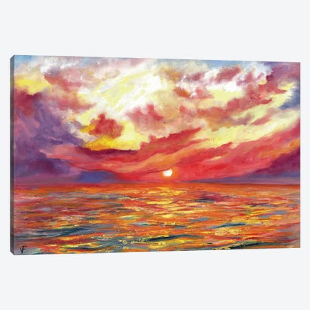 Red Sunset Canvas Print #VFP25} by Viktoriya Filipchenko Canvas Artwork