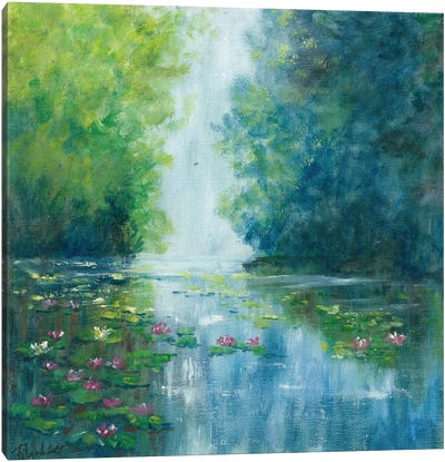 Pond Lily Water Canvas Art Print - Pond Art