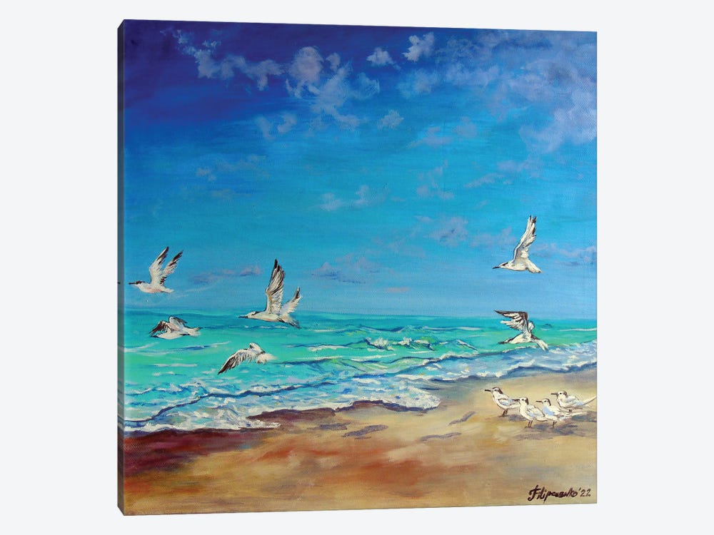 Seagulls by Viktoriya Filipchenko 1-piece Canvas Art