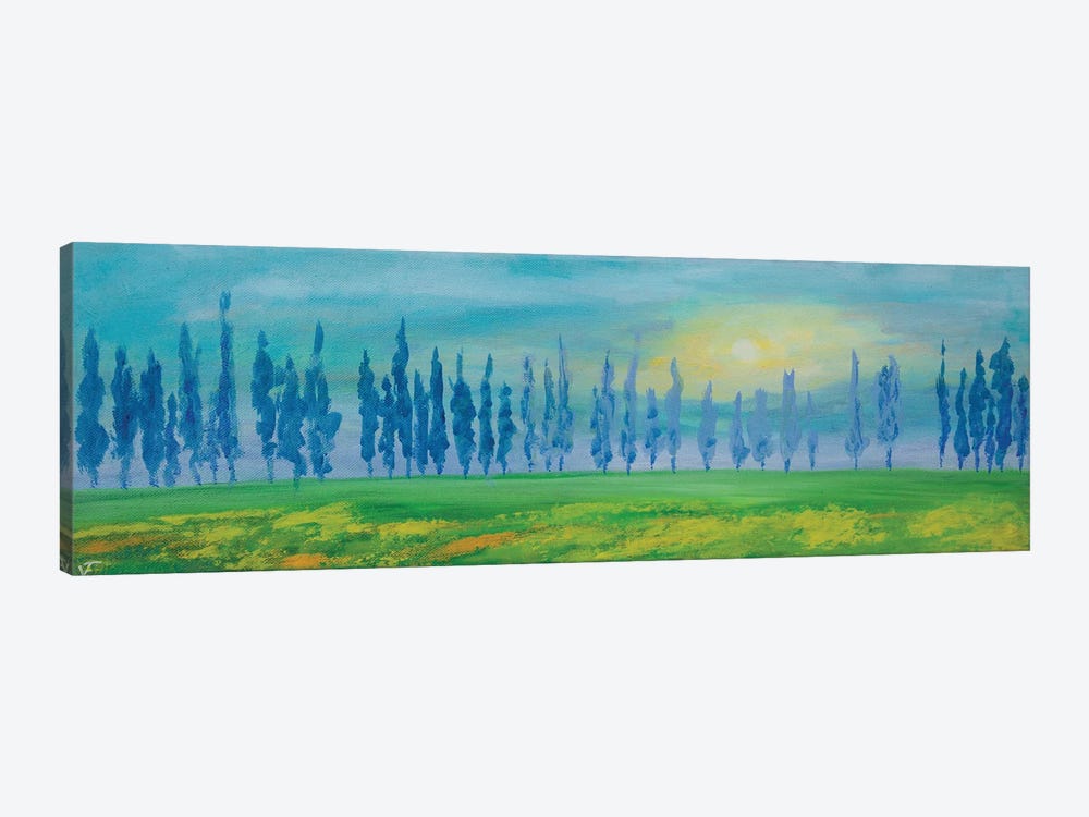 Italian Cypressess Landscape by Viktoriya Filipchenko 1-piece Art Print