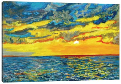 Yellow Sunset Canvas Art Print - Viktoriya Filipchenko