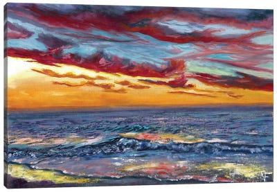 Pink Sunset Canvas Art Print - Viktoriya Filipchenko