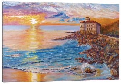 Sunset At Livorno Canvas Art Print - Viktoriya Filipchenko