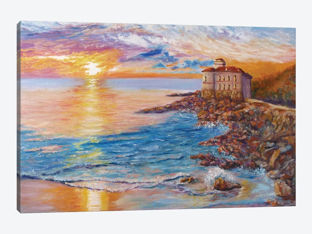 Sunset At Livorno by Viktoriya Filipchenko 1-piece Canvas Print