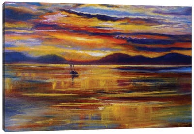 Amber Sunset Canvas Art Print - Viktoriya Filipchenko