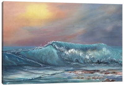 Sea Beautiful Sunset Canvas Art Print - Viktoriya Filipchenko