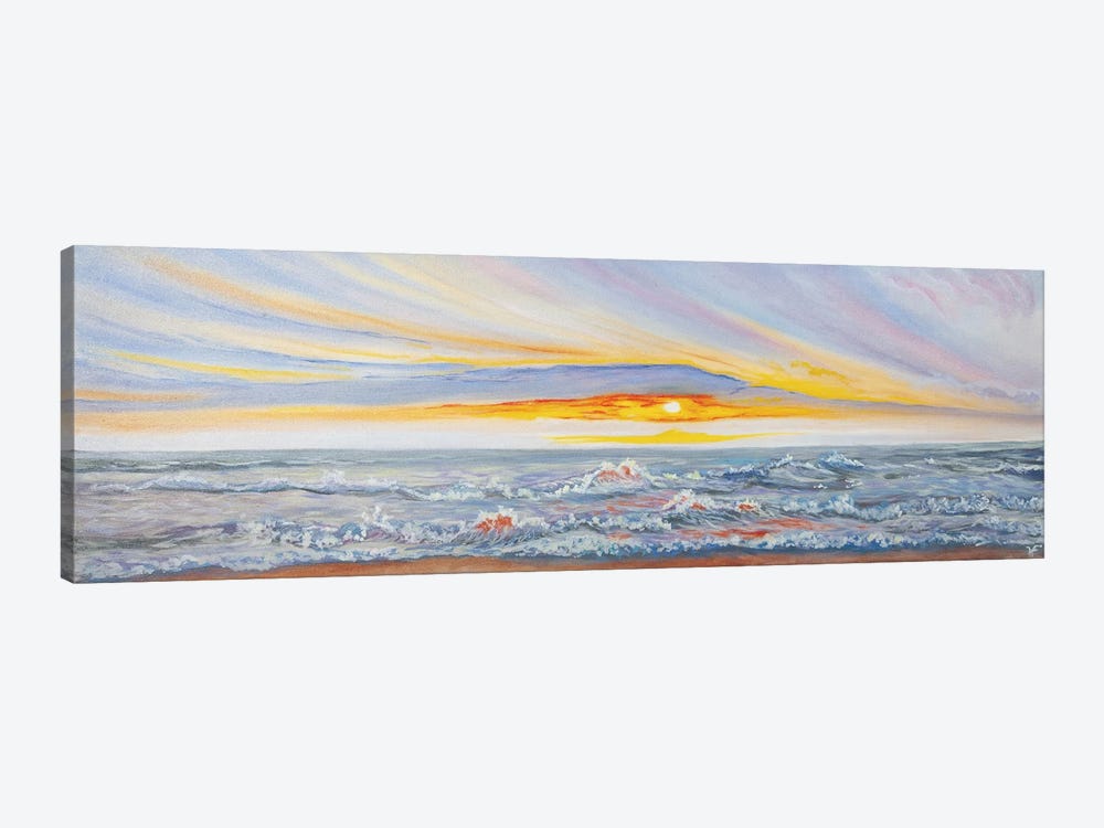 Silver Sunrise II 1-piece Canvas Wall Art