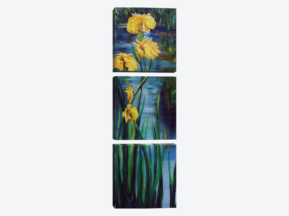 The Iris by Viktoriya Filipchenko 3-piece Canvas Wall Art
