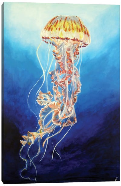 The Jellyfish Canvas Art Print - Jellyfish Art