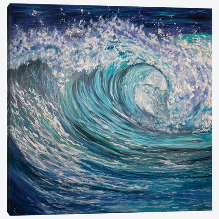 The Huge Ocean Wave Canvas Print #VFP79} by Viktoriya Filipchenko Canvas Art