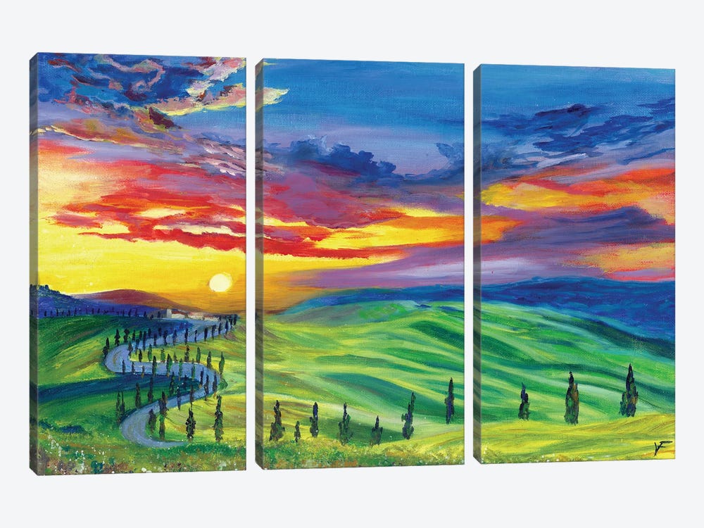 Tuscany Hills by Viktoriya Filipchenko 3-piece Canvas Artwork