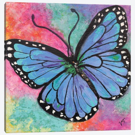 Butterfly Blue Canvas Print #VFP89} by Viktoriya Filipchenko Canvas Art Print