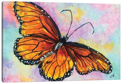 Butterfly Orange Canvas Art Print - Viktoriya Filipchenko