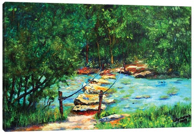 Forest Stream Canvas Art Print - Viktoriya Filipchenko