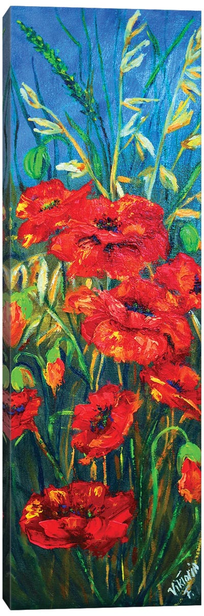 Red Poppy Canvas Art Print - Viktoriya Filipchenko