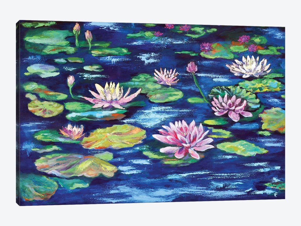 Water Lilies by Viktoriya Filipchenko 1-piece Canvas Art