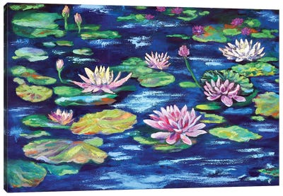 Water Lilies Canvas Art Print - Viktoriya Filipchenko